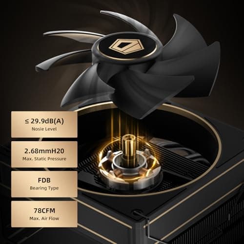 ID-COOLING FROZN A620 GDL Air 78 CFM 157mm Black / Gold image