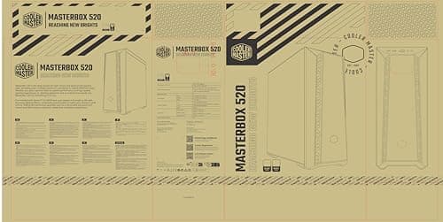 Cooler Master MasterBox 520 Mesh ATX Mid Tower White with Tempered Glass Side Panel and USB 3.2 Gen 2 Type-C, USB 3.2 Gen 1 Type-A image