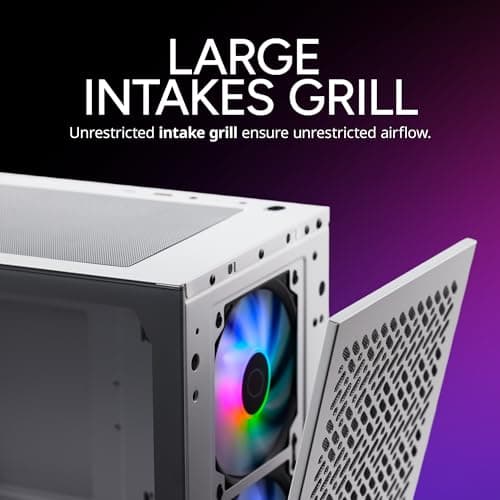 Cooler Master Elite 302 Micro ATX Mini Tower White / Black with Tempered Glass Side Panel and USB 3.2 Gen 1 Type-C, USB 3.2 Gen 1 Type-A image