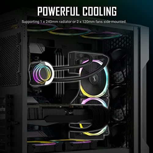 Antec AX90 ATX Mid Tower Black with Tempered Glass Side Panel and USB 3.2 Gen 1 Type-A, USB 2.0 Type-A image