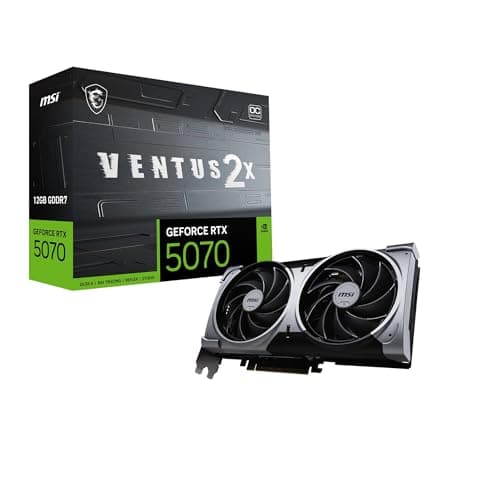 MSI VENTUS 2X OC GeForce RTX 5070 12GB GDDR7 Silver / Black image