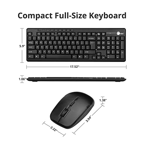 SIIG JK-WR0T12-S1 Wireless Standard Keyboard With Optical Mouse image