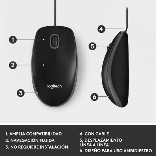 Logitech M100 Wired Optical Mouse image