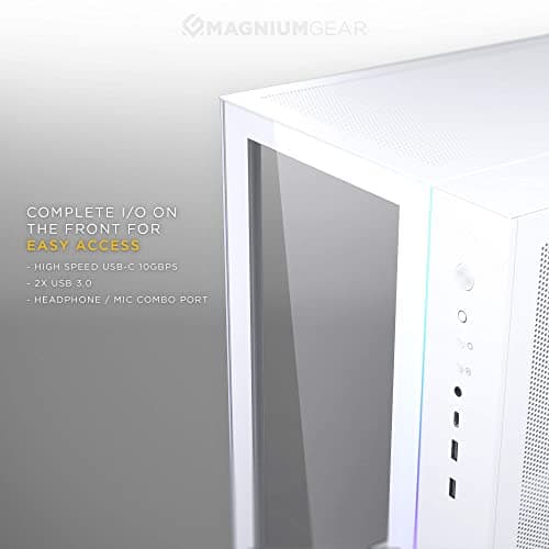 MagniumGear NEO QUBE 2 ATX Mid Tower White Tempered Glass Side Panel image