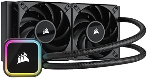 Corsair iCUE H100i RGB ELITE Water 240mm 59.1 CFM Black image