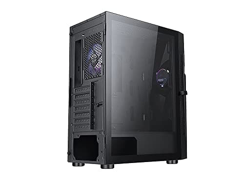 BGears b-Vortex-RGB ATX Mid Tower Black with Tempered Glass Side Panel and USB 3.2 Gen 1 Type-A, USB 2.0 Type-A Front Panel image