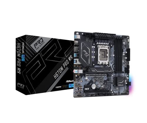 ASRock H670 H670M Pro RS LGA1700 DDR4 Micro ATX main image