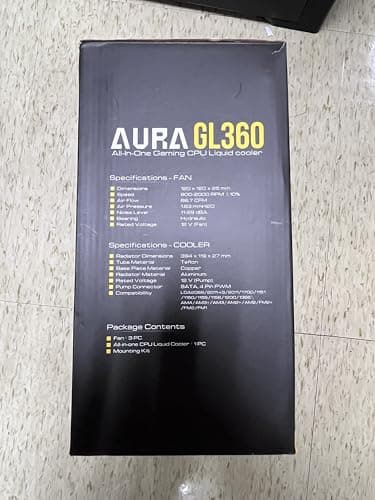 GAMDIAS AURA GL360 Water 360mm 66.7 CFM Black image