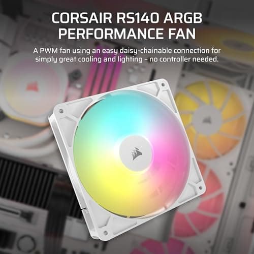 Corsair RS140 140mm Addressable RGB PWM White image