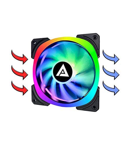 Apevia Lunar Pro 120mm RGB 57.67 CFM White / Black 4-Pack image
