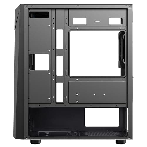 CiT Alpha Micro ATX Mid Tower Black with Tempered Glass Side Panel and USB 3.2 Gen 1 Type-A USB 2.0 Type-A image