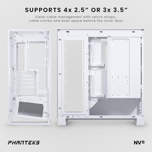 Phanteks NV5 ATX Mid Tower White Tempered Glass image