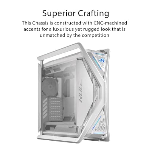  ASUS ROG Hyperion GR701 Tempered Glass eATX Full Tower Computer Case - White image