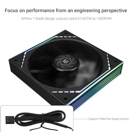 Thermalright TL-M12 120mm Black 47.6 CFM PWM Addressable RGB 1-Pack image