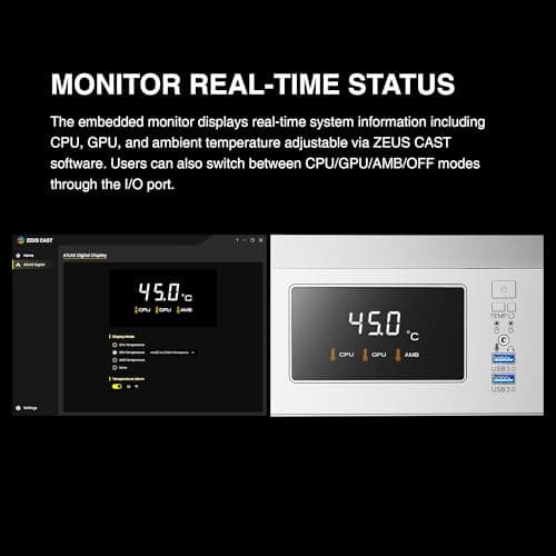 GAMDIAS ATLAS E1 ATX Mid Tower White with Tempered Glass Side Panel and USB 3.2 Gen 1 Type-A Front Panel image