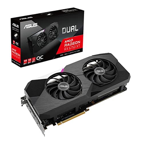 Asus DUAL OC Radeon RX 6750 XT 12GB GDDR6 Black / Silver main image
