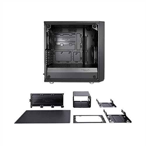 Fractal Design Meshify C Mini Micro ATX Mini Tower Black with Tinted Tempered Glass Side Panel and USB 3.2 Gen 1 Type-A image