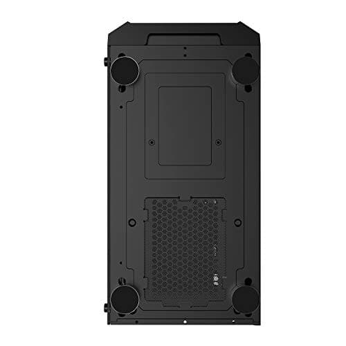 MONTECH Fighter 500 Black ATX Mid-Tower Computer Gaming Case, Pre-Installed Four Rainbow LED Fans, High Airflow Mesh 3D Front Panel, Tempered Glass, Magnetic Dust Filter, ATX / Micro ATX / Mini ITX image