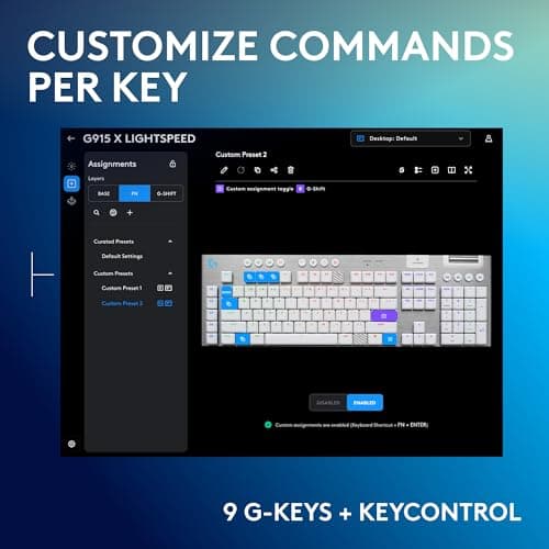 Logitech G915 X Mechanical Gaming Keyboard LIGHTSPEED RGB Wired/Wireless/Bluetooth image