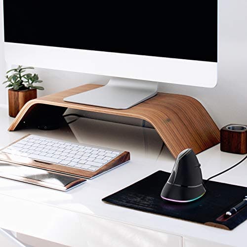 Havit Ergonomic Vertical Mouse RGB Backlit Wired Computer Mice 6 Adjustable DPI(800-1600-2400-3200-4800-6400) 6 Buttons for Laptop PC Desktop, Notebook image