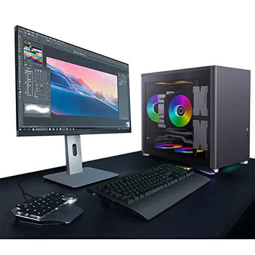 GameMax Spark Micro ATX Mid Tower Black with Tempered Glass Side Panel and USB 3.2 Gen 1 Type-C / USB 3.2 Gen 1 Type-A image