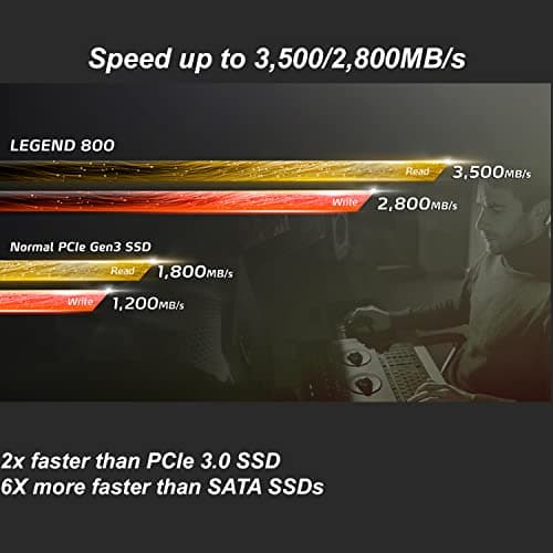 ADATA Legend 800 1TB SSD M.2-2280 PCIe 4.0 X4 NVMe image