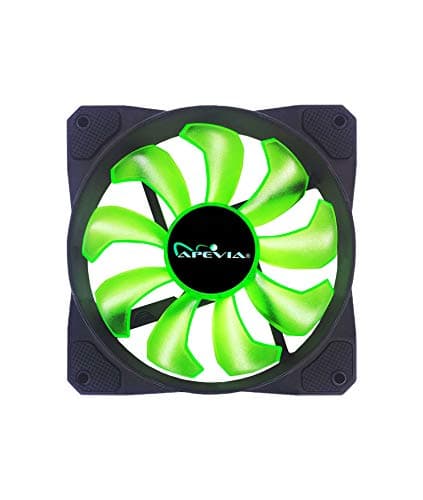 Apevia APEVIA CO312L-GN Cosmos 120mm Green LED Ultra Silent w/ 16 LEDs & Anti-Vibration Rubber Pads 56.67 CFM 3-Pack image