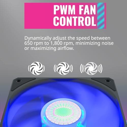 Cooler Master SickleFlow 120mm Black PWM Blue LED 62 CFM image