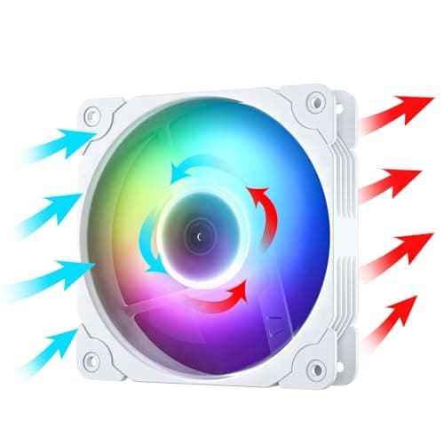 Vetroo ARGB120 120mm White Addressable RGB PWM 48.1 CFM 3-Pack image