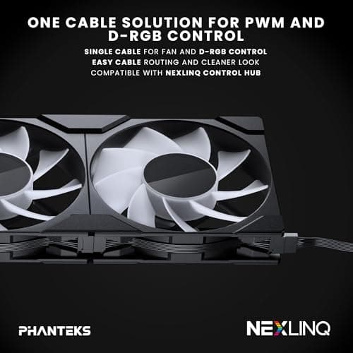 Phanteks M25G2-120 120mm Black PWM D-RGB Reverse 3-Pack image