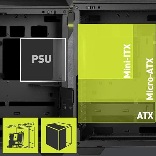 MSI MAG PANO 100R PZ ATX Mid Tower Black with Tempered Glass Side Panel and USB 3.2 Gen 2 Type-C, USB 3.2 Gen 1 Type-A image