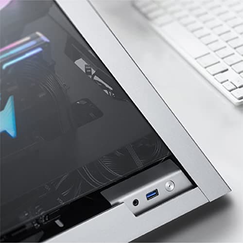 Azza Pyramid Mini 806 Mini-ITX Tower Silver / Black with Tempered Glass Side Panel and USB 3.2 Gen 1 Type-A image