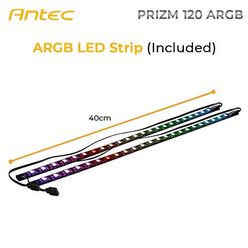 Antec Prizm 3+2+C 120mm Black PWM Addressable RGB 45.03 CFM 3-Pack image