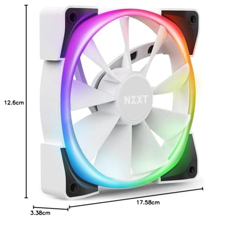 NZXT AER RGB 2 120mm White Addressable RGB PWM 52.44 CFM 3-Pack image
