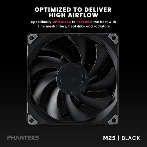 Phanteks M25-140 140mm Black PWM 104.62 CFM 1-Pack image