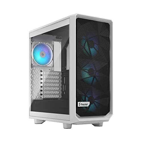 Fractal Design Meshify 2 Compact RGB ATX Mid Tower White Tempered Glass image