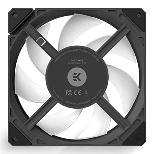EK Loop Fan FPT 140mm Black PWM D-RGB 118.01 CFM 1-Pack image