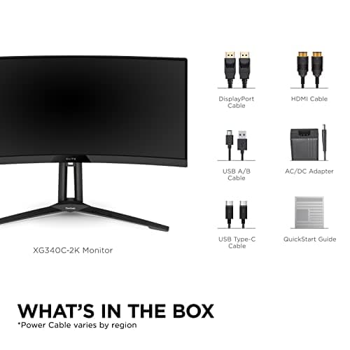 ViewSonic XG340C-2K 34" 3440x1440 180Hz VA Curved Monitor image