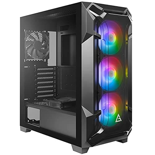 Antec DF600 FLUX ATX Mid Tower Black with Tempered Glass Side Panel and USB 3.2 Gen 1 Type-A image