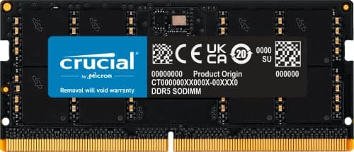 Crucial CT16G52C42S5 Black SODIMM DDR5-5200 CL42 16GB (1x16GB) image