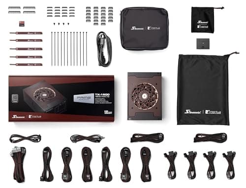 SeaSonic PRIME TX-1600 Noctua Edition Brown / Black 1600W Fully Modular 80+ Titanium Certified image