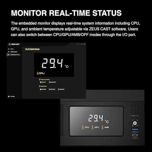 GAMDIAS ATLAS M1 ATX Mid Tower Black Tempered Glass Side Panel image