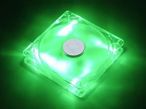 Silverstone FN 120mm Clear 58.47 CFM Green LED image