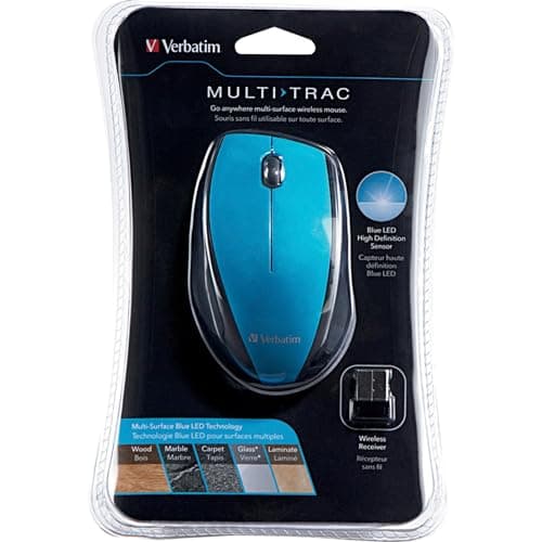 Verbatim Multi-Trac Blue LED Optical Wireless Mouse image