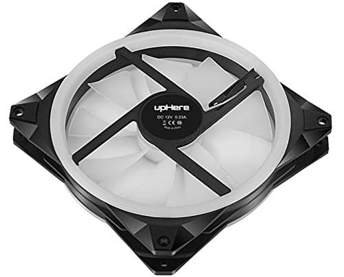 upHere 140mm case Fan 3PACK Solar Eclipse Hydraulic Bearing Quiet Cooling case Fan for Computer Mirage Color LED Fan 3 pin with Anti Vibration Rubber Pads(Blue) 14CMB3-3 image