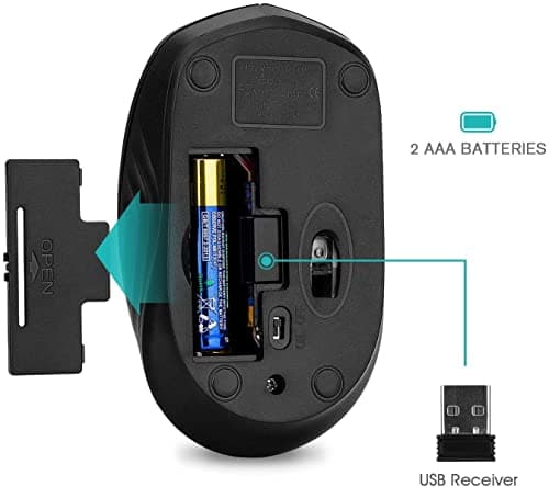 Rii Wireless Mouse 1000DPI for PC, Laptop, Windows,Included Wireless USB dongle image