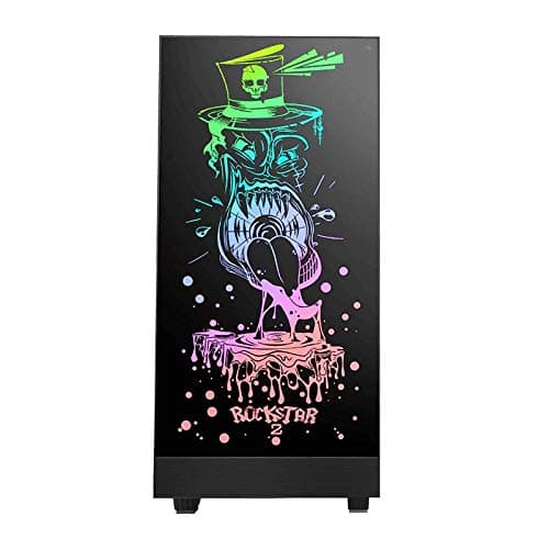 Gamemax Black Hole Black USB3.0 Tempered Glass ATX Mid Tower Gaming Computer Case w/2 x 200mm ARGB Ring Fan x Front and 1 x 120mm ARGB Ring Fan x Rear (Pre-Installed) image