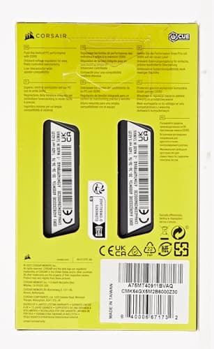 Corsair Vengeance 64GB (2 x 32GB) DDR5-6000 PC5-48000 CL30 Dual Channel Desktop Memory Kit CMK64GX5M2B6000C30 image