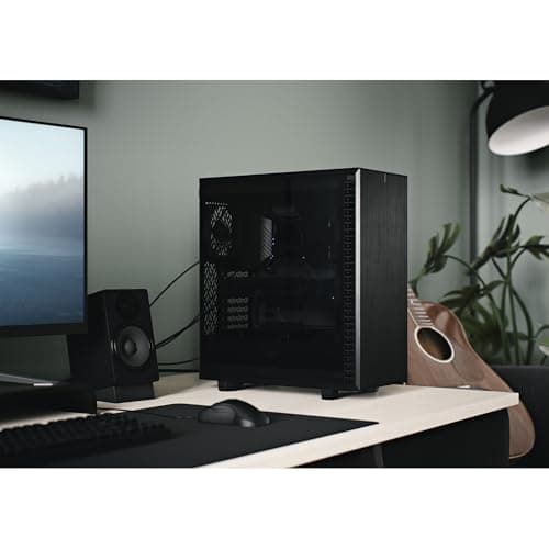 Fractal Design Define 7 Compact ATX Mid Tower Black with Tinted Tempered Glass Side Panel and Front Panel USB 3.2 Gen 2 Type-C, USB 3.2 Gen 1 Type-A, USB 2.0 Type-A image