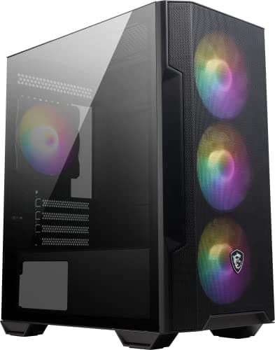 MSI MAG FORGE M100R MicroATX Mini Tower Black Tempered Glass Side Panel main image